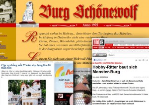 Screenshots der Schönewolf-Homepage und der Berichterstattung im Internet (Quelle: Seitenbetreiber)